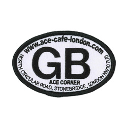 Ace Cafe ロンドン、ワッペン、刺繍、GB、90 x 55mm