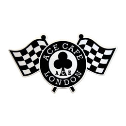 ACE CAFE ロンドン・チェッカー・フラッグ・ステッカー、M