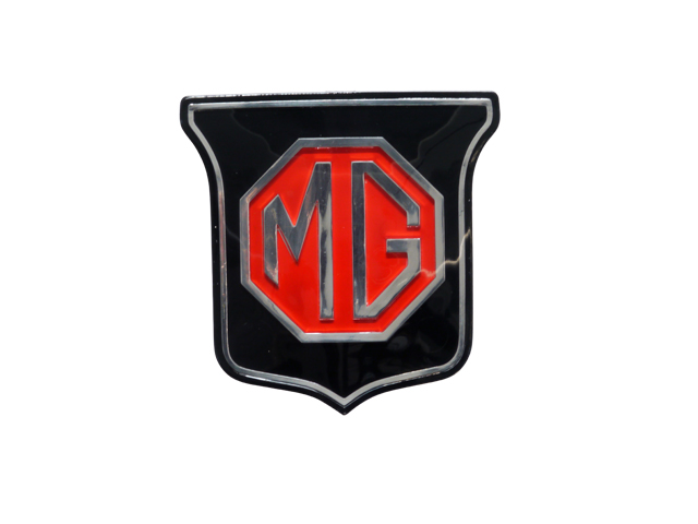 バッジ、フロントグリル、MG (レッド X ブラック)、MGB 1962-1970年